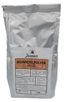 Produktbild von Schwefelpulver 1 kg Exclusiv Handel bietet eine große Menge für die professionelle Wein- und Sektproduktion oder für große Hobbyprojekte 1 kg