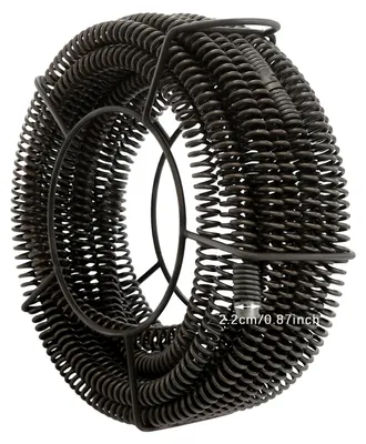 Produktbild von Rohrreinigungsspiralen-Set, Manganstahl, 14 m Länge, schwarz