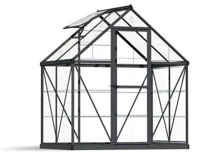 Produktbild von Palram - Canopia Aluminium Gewächshaus Harmony 64 grau 125x185x208 cm
