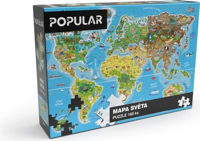 Immagine prodotto di Puzzle Olymptoy - Mappa del mondo 160 pezzi - IT
