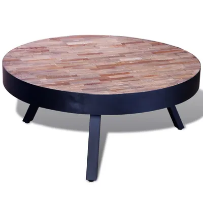 Immagine prodotto di vidaXL Tavolino rotondo in legno vecchio teak
