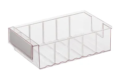 Produktbild von Lagerbox - LxBxH 400x91x81 mm - 30 Stück Lagerkasten Regalkasten - transparent