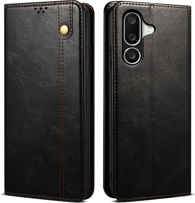 Produktbild von Hülle für Samsung Galaxy M56 Leder Brieftasche Schutzhülle mit Standfunktion Schwarz