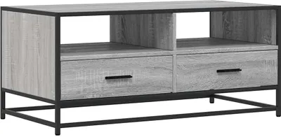 Immagine prodotto di Tavolino grigio Sonoma 100x50x45 cm in legno e metallo