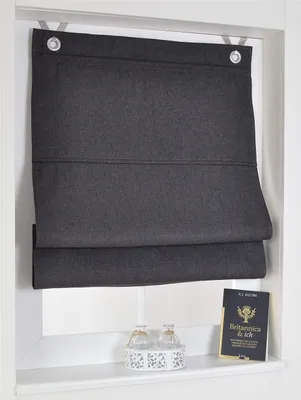 Immagine prodotto di Tenda a rullo con occhielli - Oscurante antracite, 80 x 130 cm