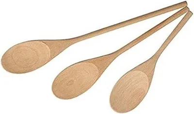 Productafbeelding van Houten lepelsets, 20-25-30 cm. Keukenaccessoireset met lepels