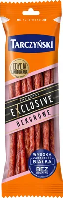 Obrázok produktu pre Tarczynski Kabanosy Exclusive Bacon 90 g Snackwurst Poľská špecialita