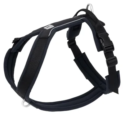 Hundegeschirr Anti-Zug, reflektierend, XL, Schwarz