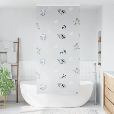 Immagine prodotto di vidaXL Tenda a rullo per doccia con cassonetto 110x240 cm Larghezza del tessuto 106 cm