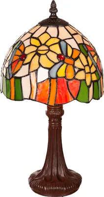 Produktbild von Birendy Tischlampe  Tiffany Blume bunt Tiff154 Motiv Lampe Dekorationslampe
