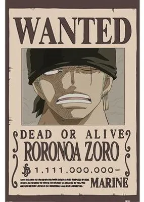 Immagine prodotto di One Piece - Ricercato: Zoro - 61x91,5 cm - Poster