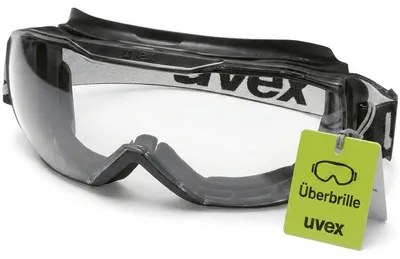 Image de Uvex Megasonic - Lunettes de protection - Lunettes de protection adaptées aux porteurs de lunettes correctrices - Anti-buée à l'intérieur, extrêmement résistantes aux rayures et aux produits chimiques à l'extérieur