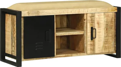 Produktbild von vidaXL Bank Schrank Braun 100 x 35 x 50 cm Massivholz Mango