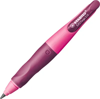 Produktbild von STABILO Ergonomischer Druck-Bleistift für Rechtshänder - EASYergo 3.15 in pink/lila - inkl. 1 dicken Mine - Härtegrad HB & Spitzer graphitgrau