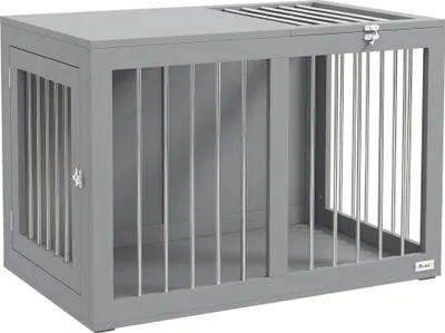 Produktbild von PawHut Hundekäfig, Haustierkäfig, Hundehütte, Hundebox Hundehaus, Grau
