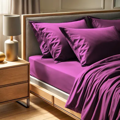 Produktbild von L'Essentiel Linge de Maison, Tonne Viole - 42, Ranforce Einzel-Spannbettlaken (FR) (IT) (ES) (DE), 100 % BAUMWOLLE RANFORCE, Lila,  90 x 200+30 cm