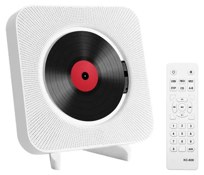 Immagine prodotto di Lettore CD da parete, lettore CD portatile con Bluetooth, bianco