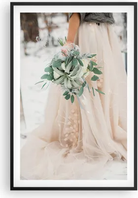 Produktbild von Gerahmtes Poster - Schwarzer Rahmen - Blumenstrauß Hochzeit Kleid - 61x91,5 cm - Wand Bild - Wanddeko - Wandbilder - Kunstposter - Wandposter - Bilderrahmen - Bilder - Kunstdruck - P2BPA61x91-5175