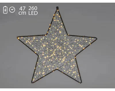 Produktbild von LED Dekohänger Stern Draht H. 47cm aus Metall mit Timer Formano