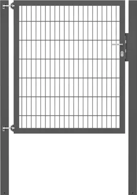 Immagine prodotto di Alberts 635947 Cancello singolo Flexo con accessori, antracite, larghezza 125 cm, altezza 140 cm