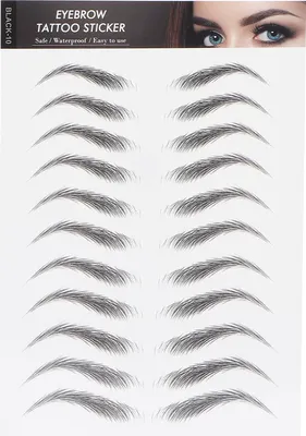 Produktbild von Langlebige Augenbrauenübertragung überträgt Aufkleber Haushalt tragbare Frauen Tattoo StickerBlack -10