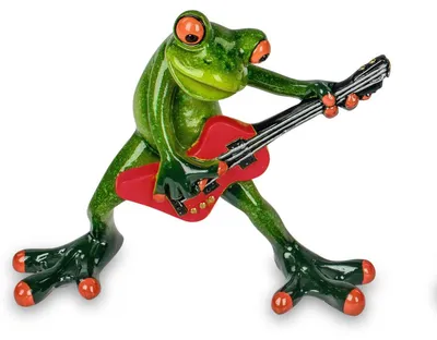 Produktbild von Dekofiguren Frosch als Gitarren Spieler H. 13cm Formano Froschhausen