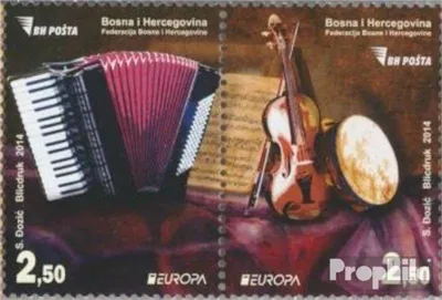 Produktbild von Briefmarken Bosnien-Herzegowina 2014 Mi 638A-639A Paar (kompl.Ausg.) postfrisch Volksmusikinstrumente