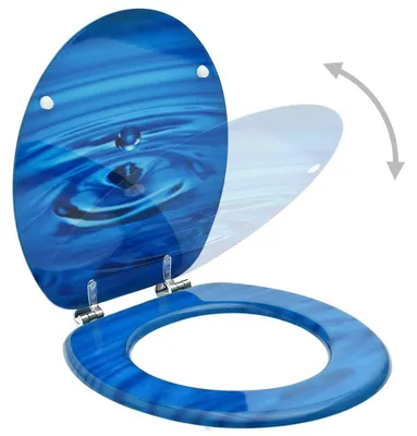 Obrázek produktu pro vidaXL Toaletní sedátko s poklopem MDF Blue Water Drop Design
