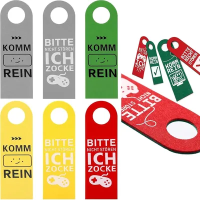 Produktbild von 6 Stück Türschild, Bitte Nicht Stören Schild und Komm Rein