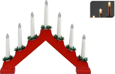 Produktbild von Ambiance Weihnachtsleuchter mit 7 LEDs Rot