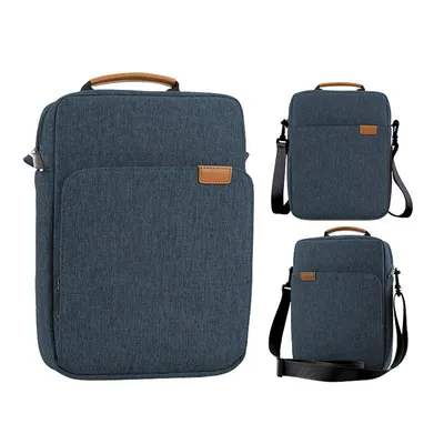 Produktbild von Wasserdichte Laptoptasche für 12,9–13,3 Zoll, Schulter- und Handtragbar, große Kapazität, weiches Innenfutter, Blau