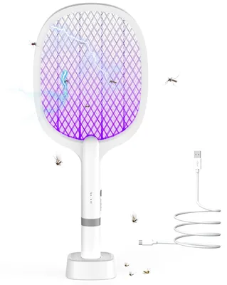Produktbild von Elektrischer Fliegenfänger 5000V - 2-in-1 Insektenvernichter mit USB-C Ladebasis