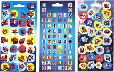 Produktbild von PANINI Marvel Spider Man Sticker Buchstaben ABC Zahlen Aufkleber Basteln Spielen