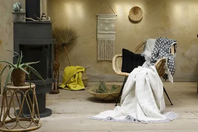 Produktbild von Biederlack Wohndecke in 150x200 cm Kuscheldecke Marrakesch mit Fransen 712042