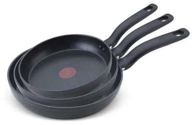3-teiliges Pannenset Ø 20/24/28 cm, Alu, Antihaft, Kupferoptik