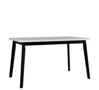 Obrázek produktu pro Rozkládací stůl do jídelny 140x80 cm AMES 6 - bílý / černý