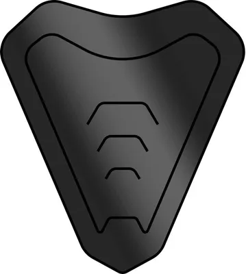 Produktbild von Glänzendes schwarzes Kinnbelüftungsgitter Airoh Commander Helm Größe M