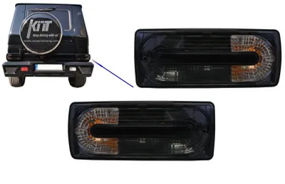 Image de Feux arrière pour Mercedes Classe G W463 G55 Look 89-15 Fumée noire Edition