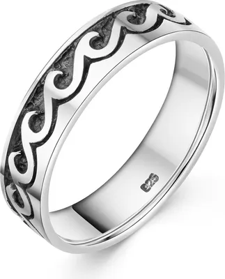 Produktbild von MATERIA by Matthias Wagner Ring mit Wellenmuster Silber 925 für Herren SR-144
