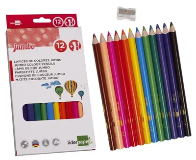 Produktbild von Farbstiftetui - 12 Stück Jumbo und Anspitzer