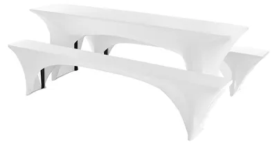 Produktbild von Bierzeltgarnitur Stretch Set 3-teilig 220x70cm Weiß
