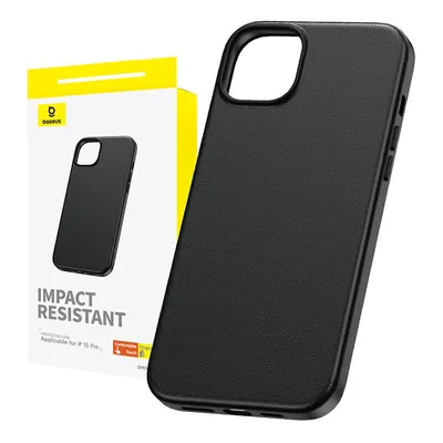 Zdjęcie produktu dla Etui na telefon iPhone15 Pro Baseus Fauxther Series (Czarny)