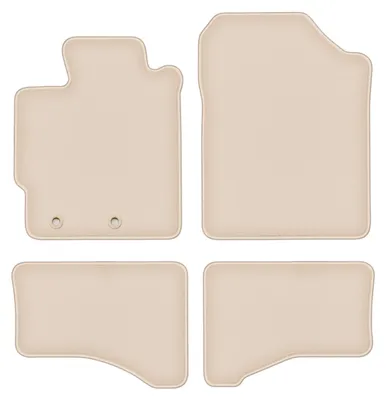 Produktbild von DURBAN Beige Velours-Fußmatten-Set für Toyota Yaris IV Hybrid Schrägheck (2020-)