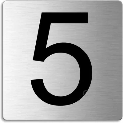 Produktbild von Hausnummer Schild Selbstklebend Edelstahl 85x85 mm Silber