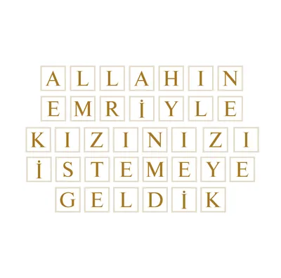 Produktbild von Gold Allahın Emri Etiketten Set – 36 Selbstklebende Aufkleber für Verlobung, Kız İsteme, Geschenke & Schokolade