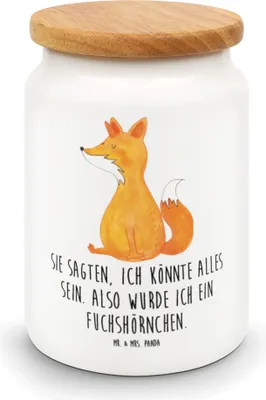 Produktbild von Mr. & Mrs. Panda Kaffeedose Einhorn Wunsch - Weiß - Geschenk, Einhörner, Füchse, Unicorn, Frischhaltedose, behälter, Fuchshörnchen, Unicorns, Dose, Keksdose, Fuchs