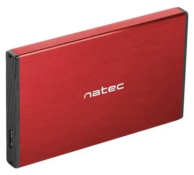 Obrázek produktu pro NATEC Rhino GO, HDD/SSD rámeček, 2.5", Serial ATA III, 6 Gbit/s, USB konektivita, Červená