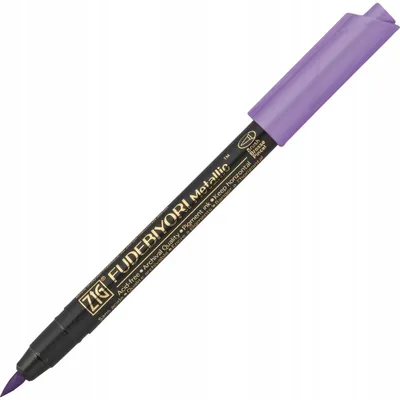 Produktbild von Kuretake ZIG FUDEBIYORI METALLIC Violett Pinselstift Metallic