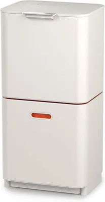 Imagen del producto de Silecomplaza Totem Max 60: Sistema de separación de residuos - Contenedor de residuos para la cocina con unidad de reciclaje separada, incluye contenedor para residuos orgánicos, 60 litros - Color: Gris (Stone)
