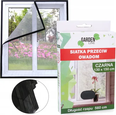 Produktbild von Insektennetz 130 x 150 cm schwarzes Moskitonetz